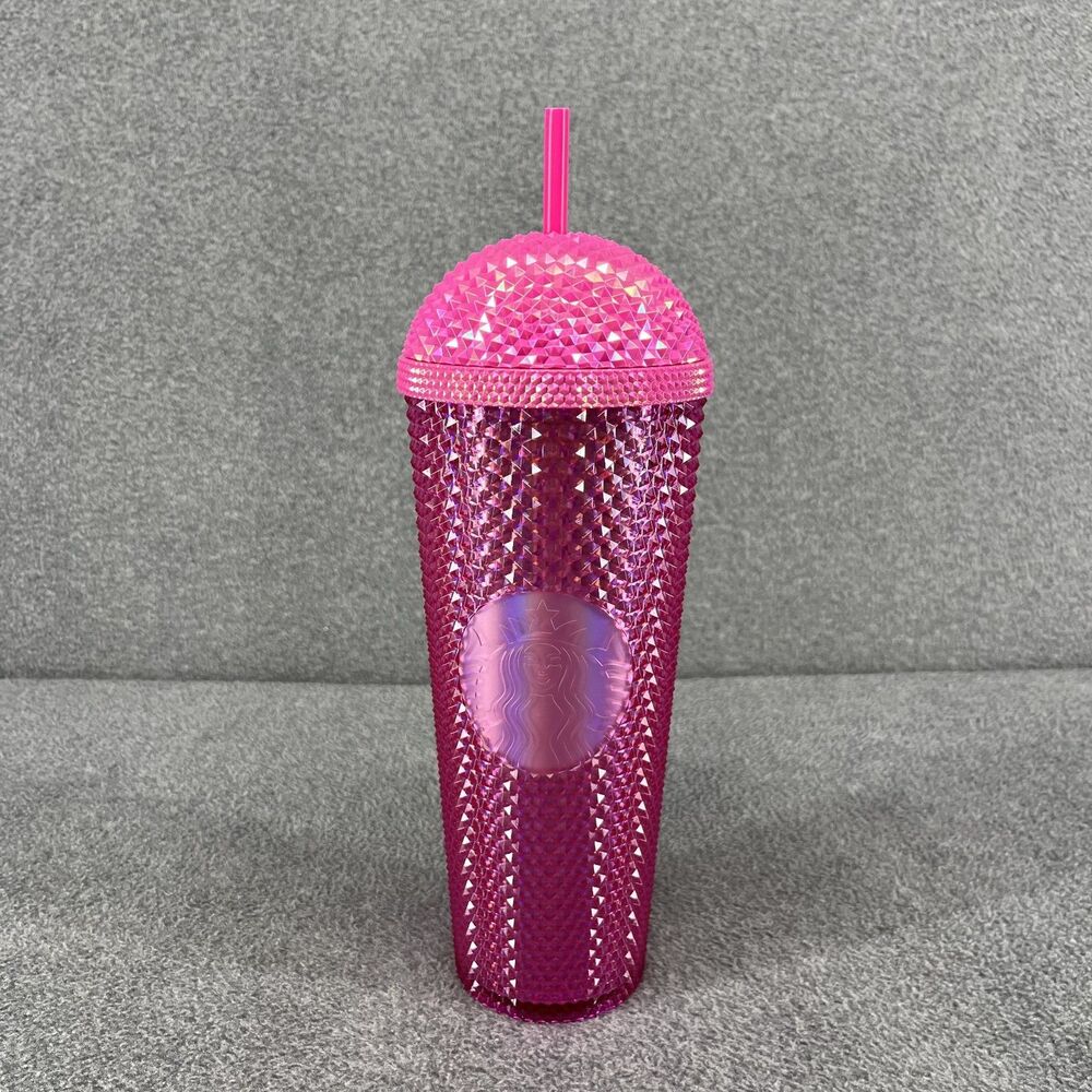 Starbucks 2025 Iridescent Pink Domed‎ Studded  Venti Tumbler 24 oz